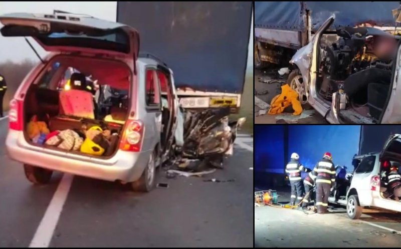 Accident mortal! Patru persoane s-au stins după ce o Mazda a intrat într-un TIR