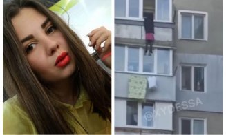 O tânără însărcinată a căzut de la etajul 9 după ce apartamentul ei a luat foc