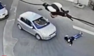 O româncă și-a înscenat accidentul. S-a aruncat în fața unei mașini și a sunat la 112