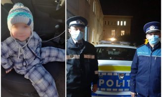 Un copil a fost găsit de doi polițiști, rătăcind pe străzile din oraș