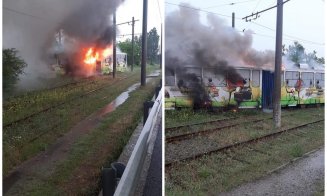 Un tramvai a luat foc după ce a fost lovit de un fulger. Câte victime există