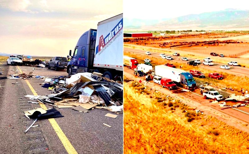 8 persoane au murit după un carambol cu 20 de mașini. Cauza accidentului, o furtună