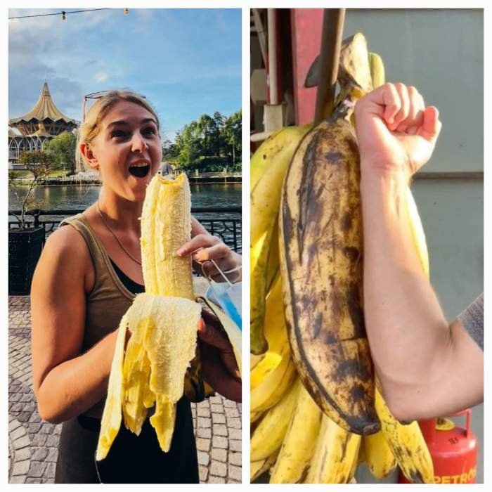 Cum arată cea mai mare banană din lume!!! Doi tineri au mâncat din ea mai multe zile