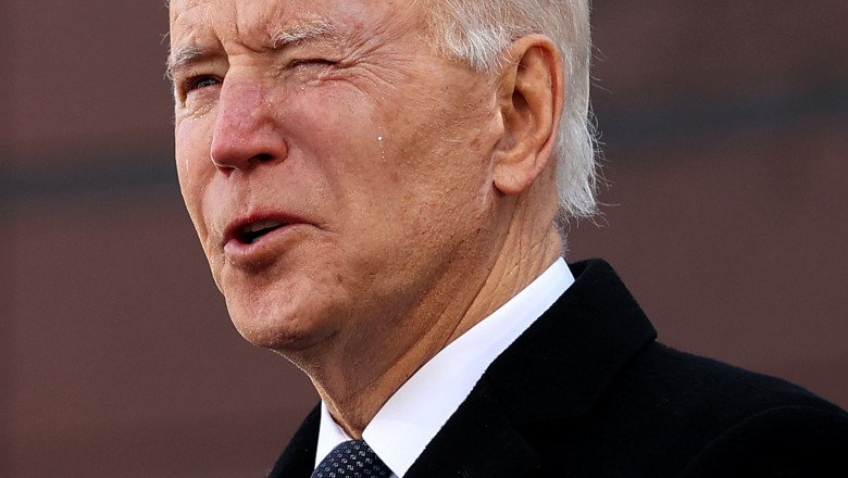 Joe Biden a plâns în timpul unui discurs susținut înainte de a pleca la Washington