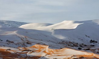 Fenomen extrem de rar: Deşertul Sahara a fost acoperit de zăpadă