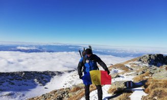 Drapelul României, arborat la 2.519 m altitudine de 1 decembrie