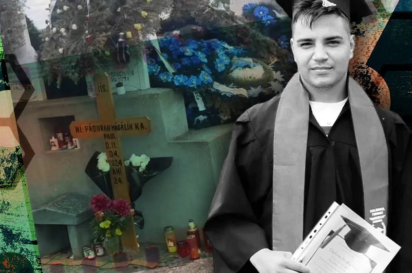Ce a apărut la mormântul lui Mădălin, tânărul de 23 de ani care și-a pierdut viața în accidentul din Olt! Imagini sfâșietoare