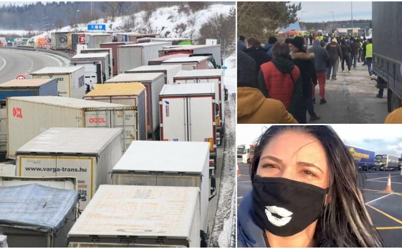 Sute de șoferi de TIR, mulți dintre ei români, umiliți la intrare în Germania: "De ce suntem tratați așa?”