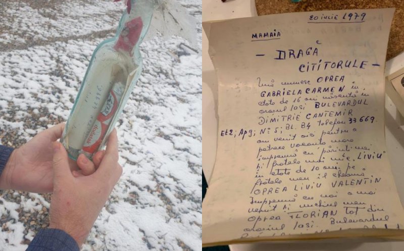 Un tânăr a găsit pe faleza din Mamaia o sticlă cu o scrisoare din 1979. Ce mesaj a scris autoarea