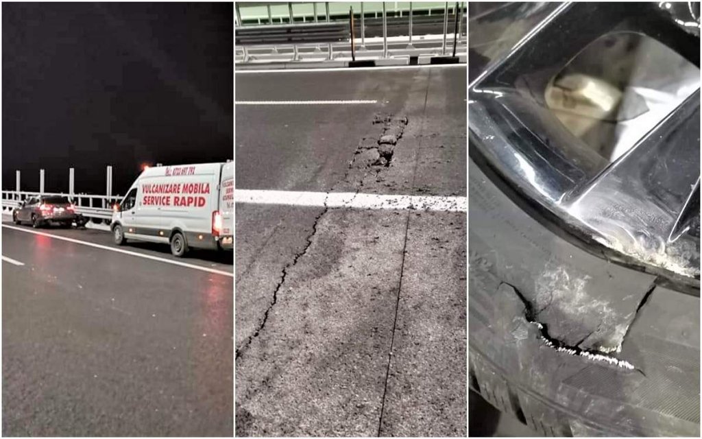Autostrada de 16 kilometri inaugurată ieri de Iohannis şi Orban s-a stricat după o zi