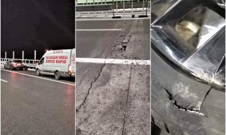 Autostrada de 16 kilometri inaugurată ieri de Iohannis şi Orban s-a stricat după o zi